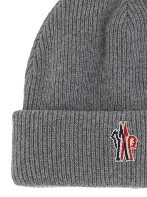 Heather grey virgin wool hat Moncler Grenoble | 983B000-09M1115912